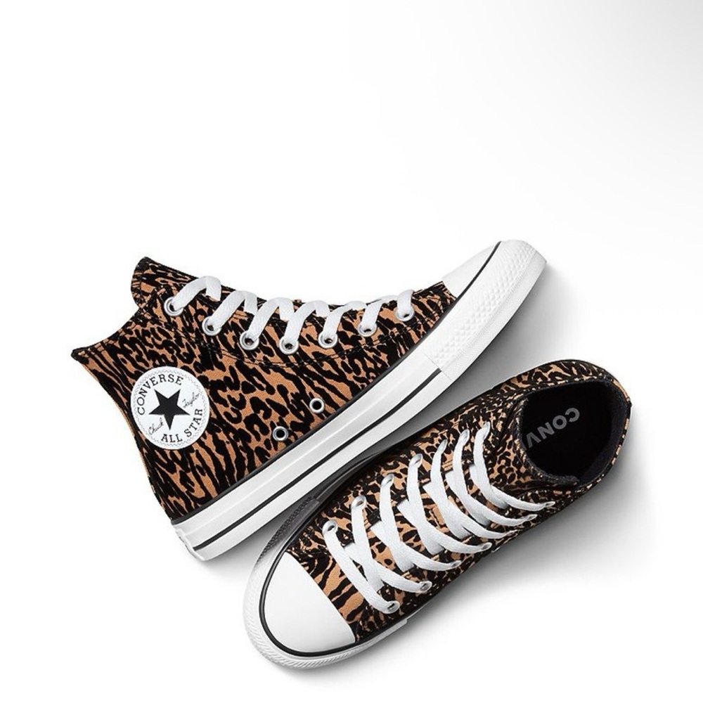 Converse High Top Sneakers - Leopard Brown & Black